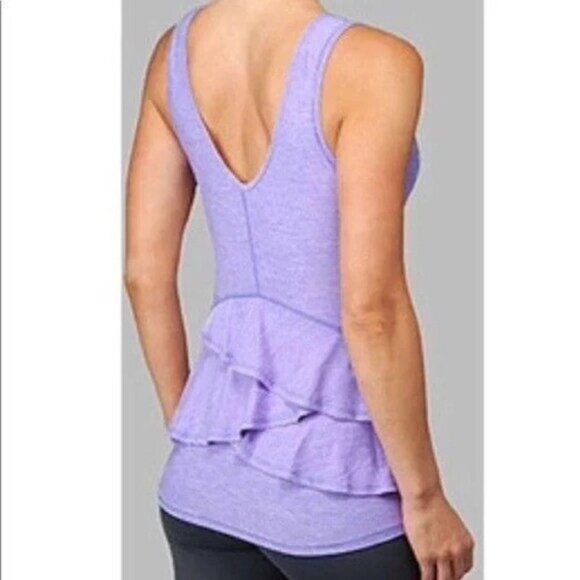 Lululemon Hustle Ruffle Back Tank Top - Size 6 - Picture 1 of 5